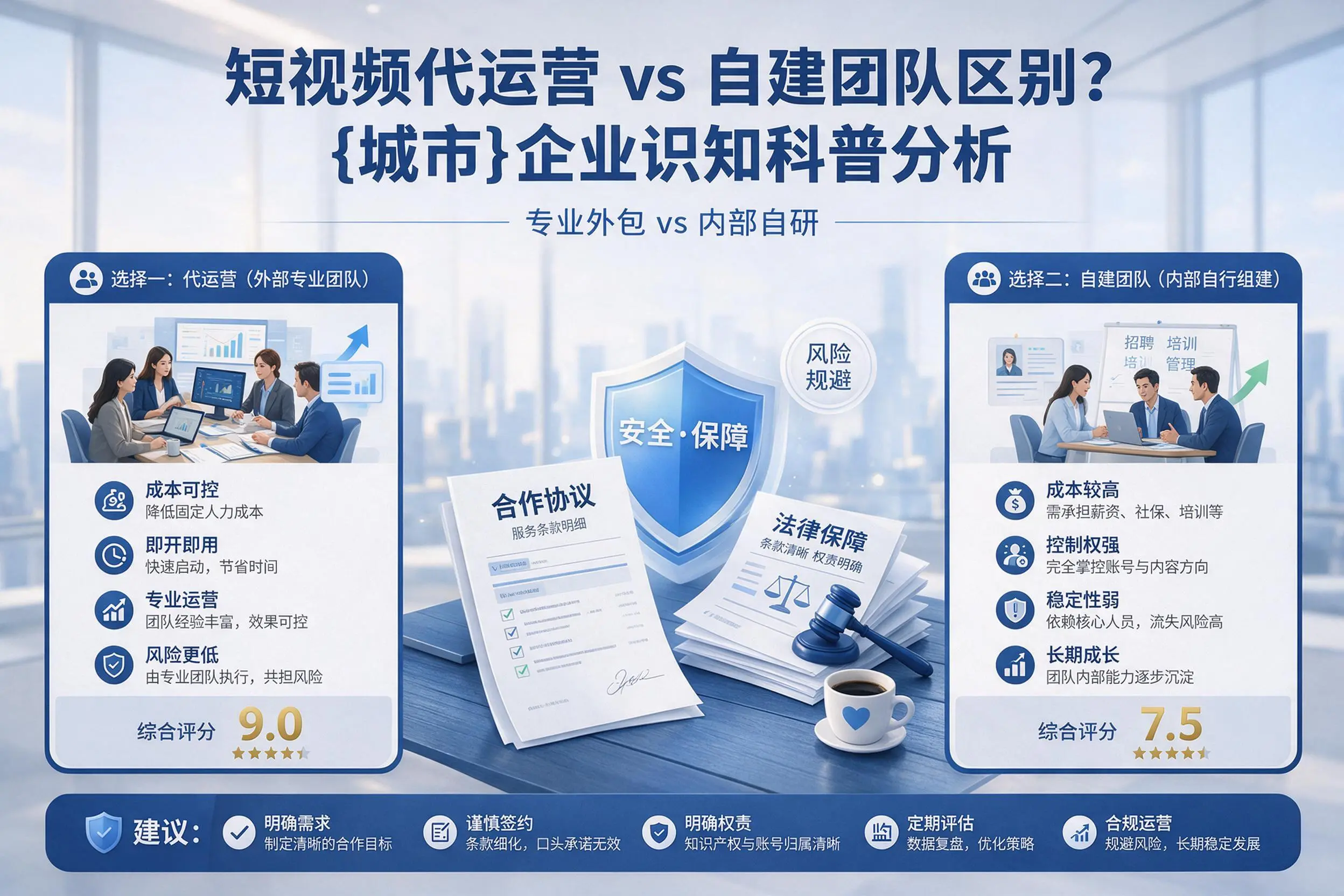 短视频代运营与自建团队区别?平凉企业认知科普分析