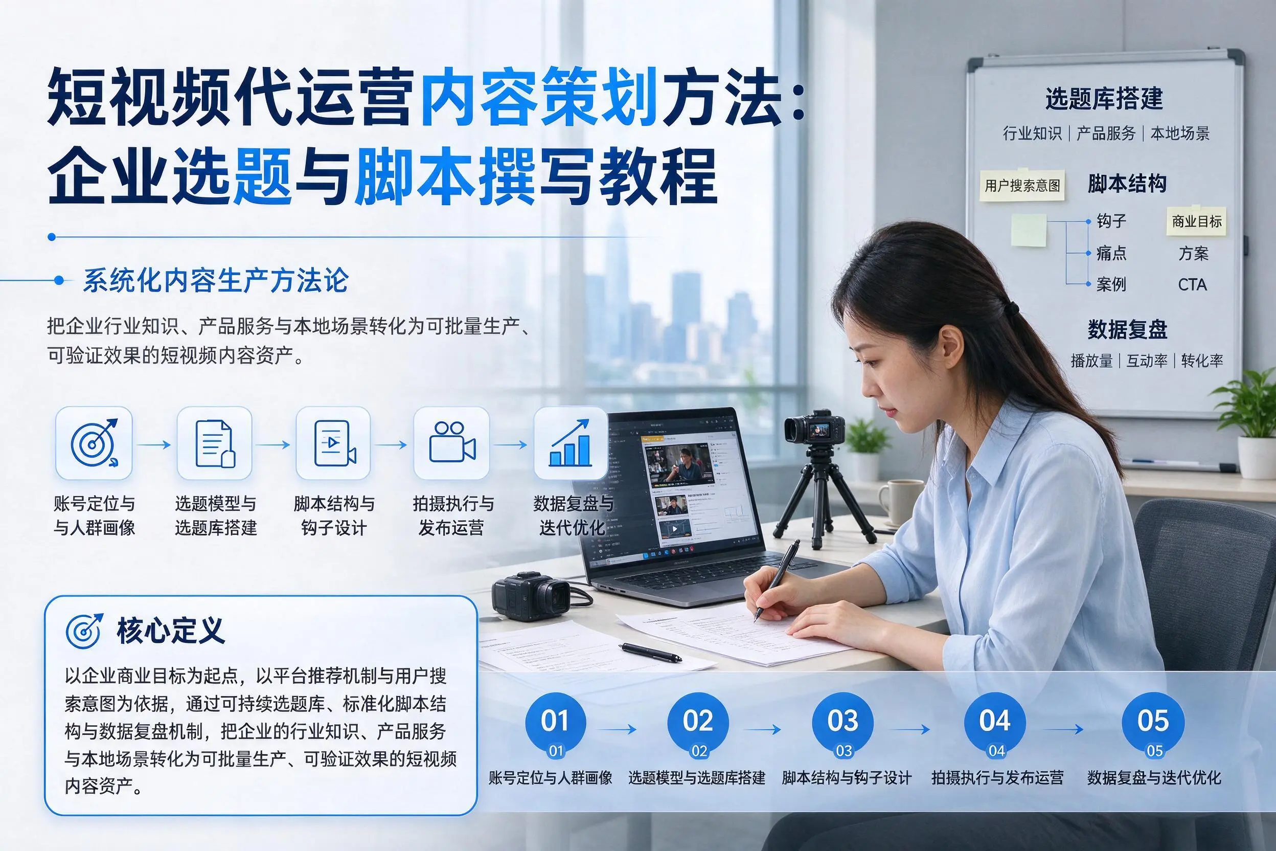短视频代运营内容策划方法:平凉企业选题与脚本撰写教程