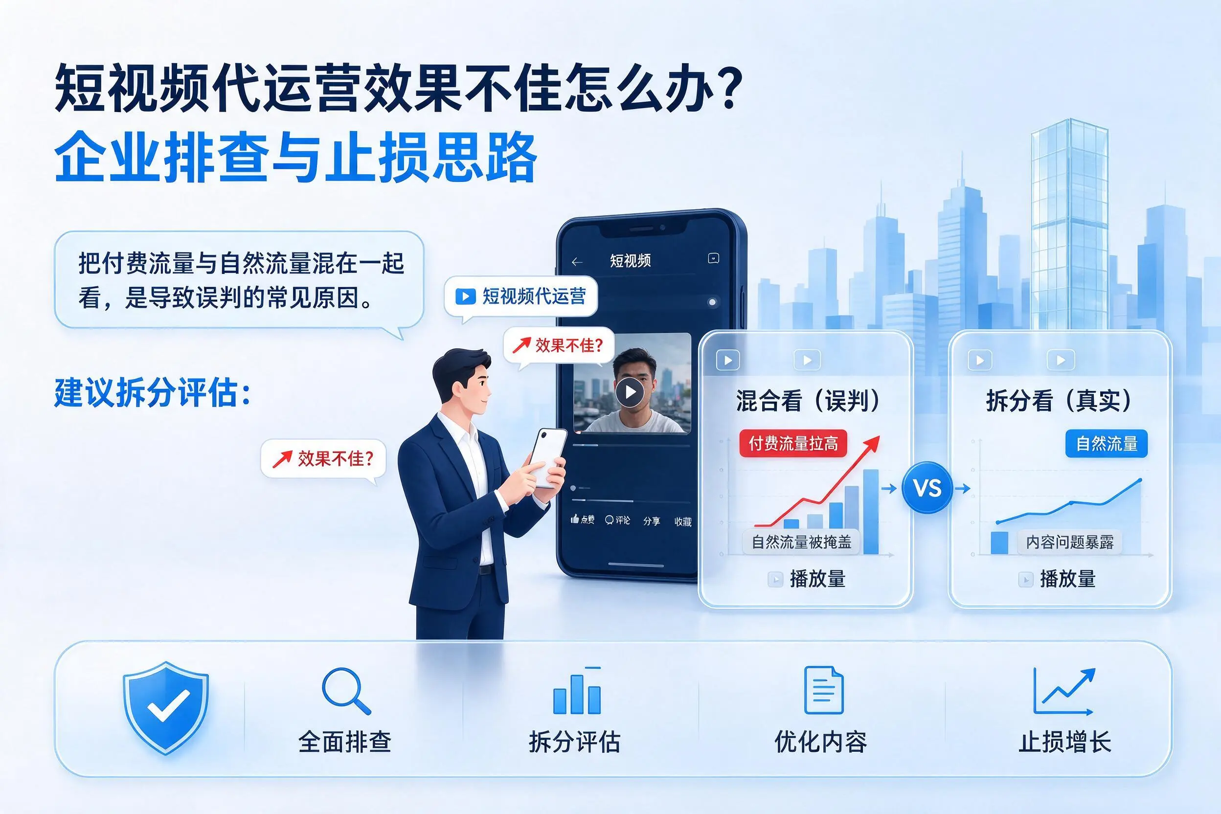 短视频代运营效果不佳怎么办？平凉企业排查与止损思路