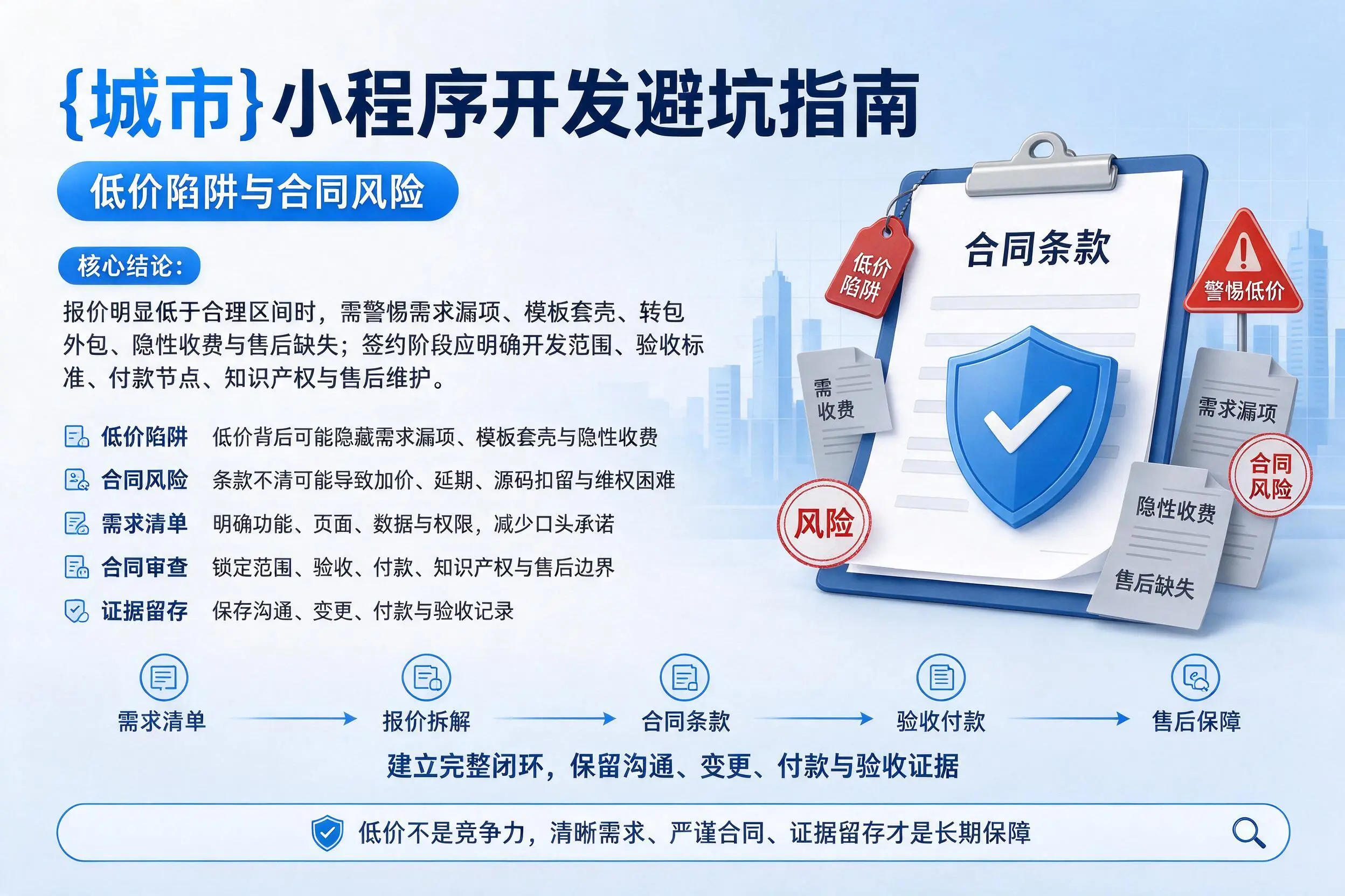 平凉小程序开发避坑指南:低价陷阱与合同风险