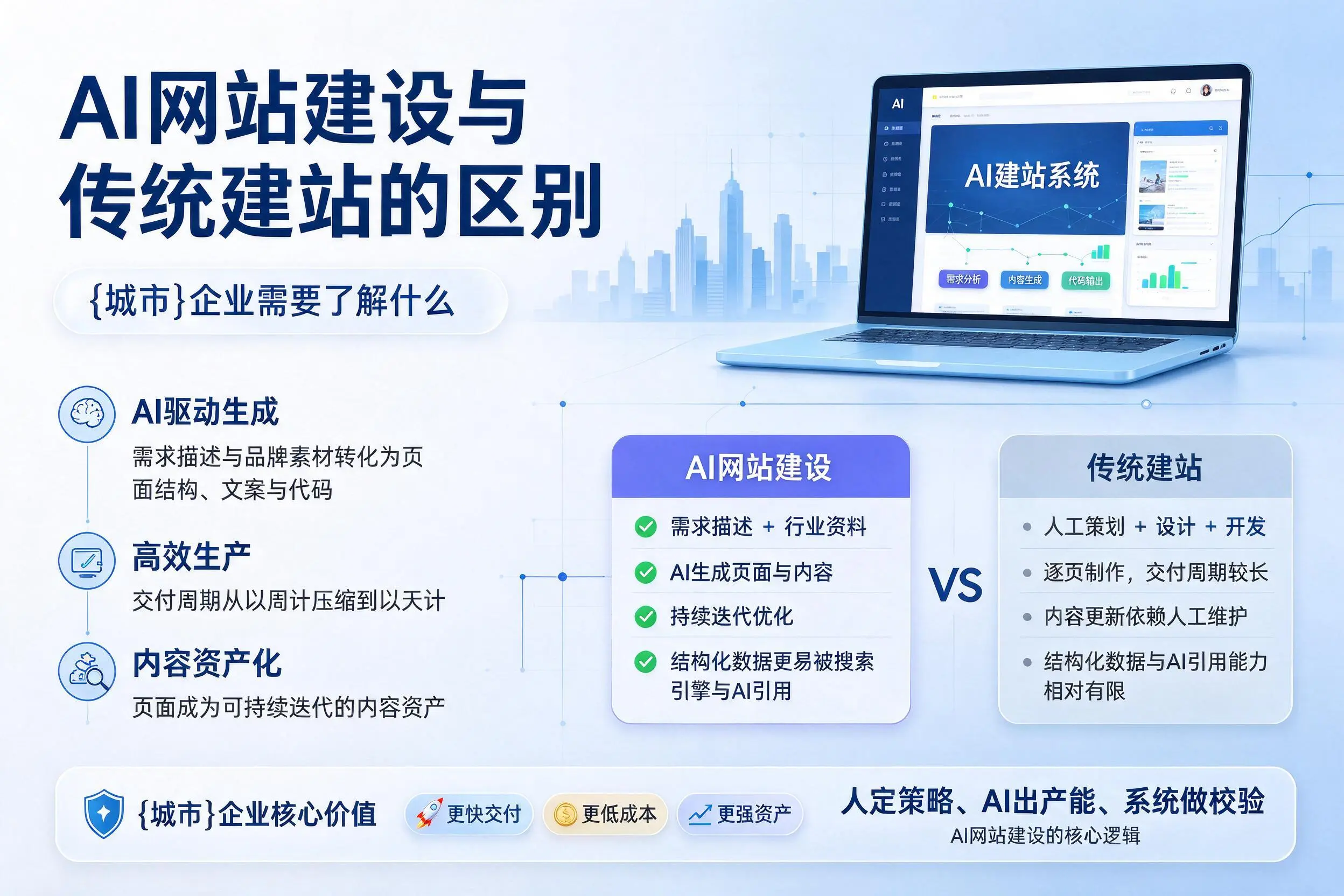 AI网站建设与传统建站的区别,平凉企业需要了解什么