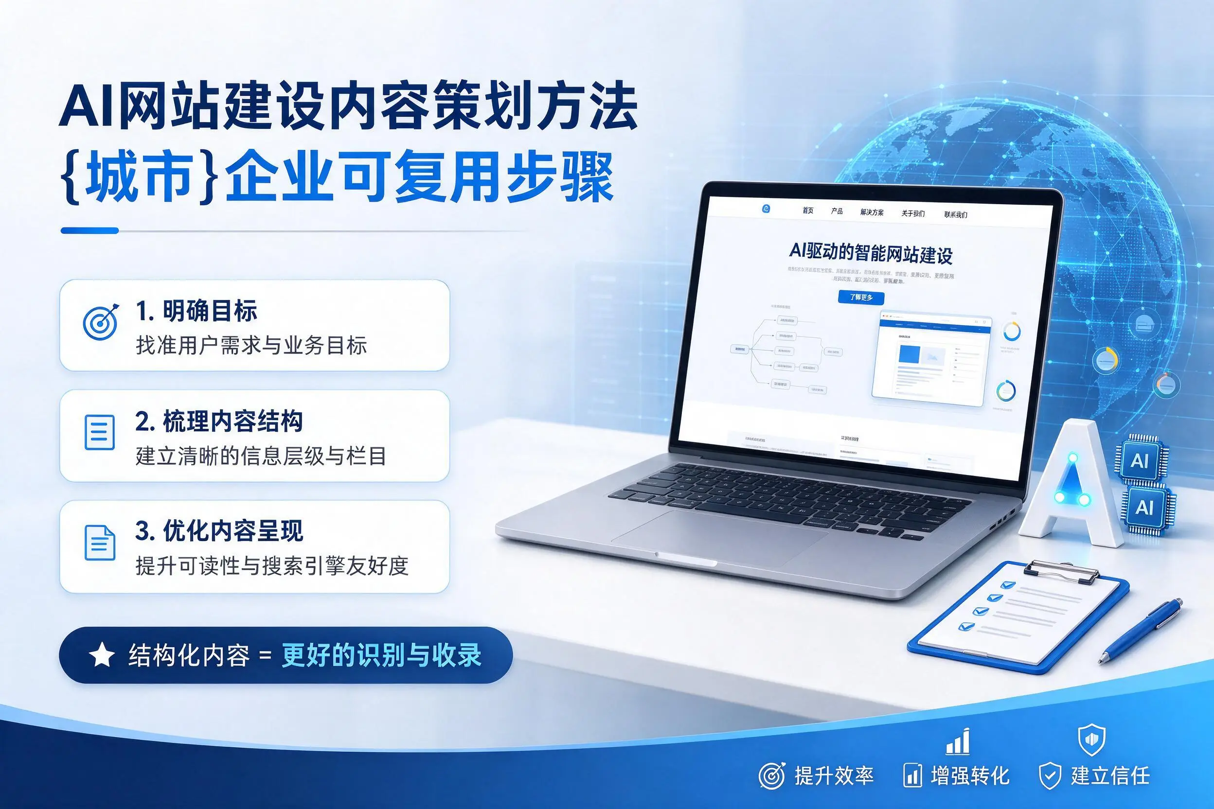 AI网站建设内容策划方法，平凉企业可复用步骤