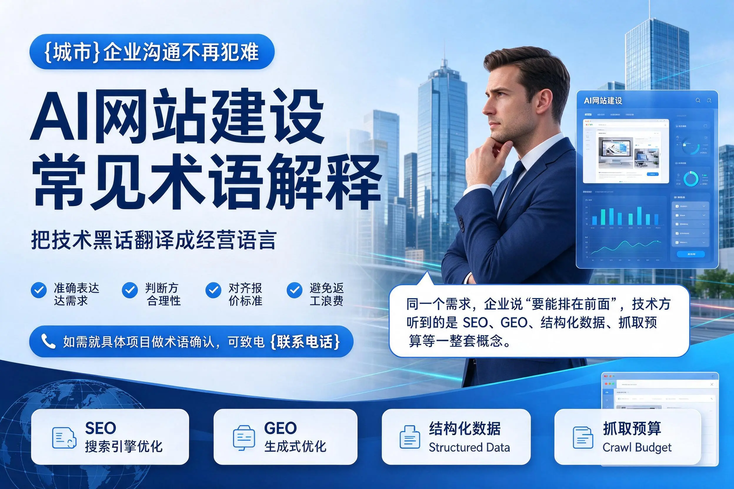 AI网站建设常见术语解释,平凉企业沟通不再犯难