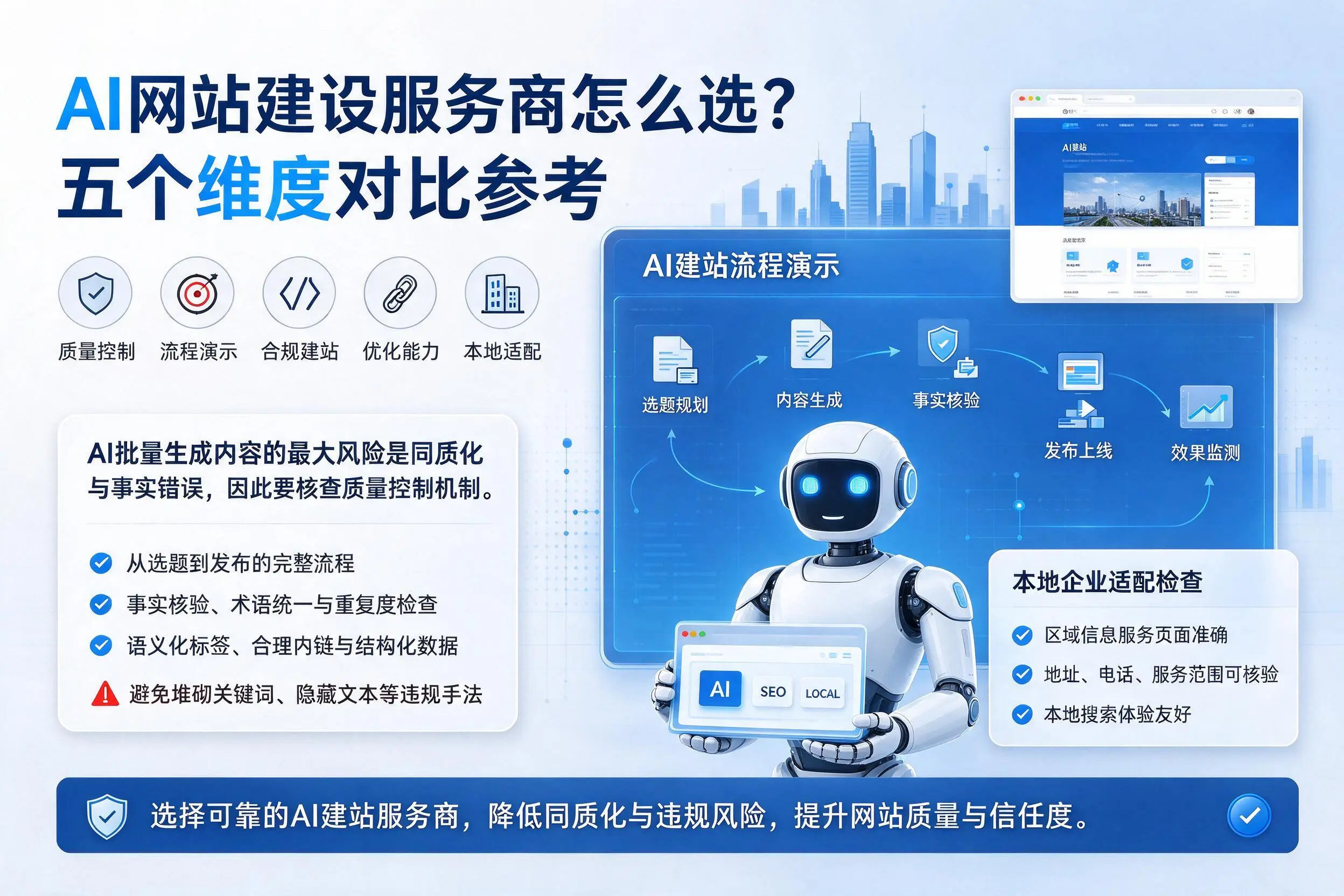 平凉AI网站建设服务商怎么选?五个维度对比参考